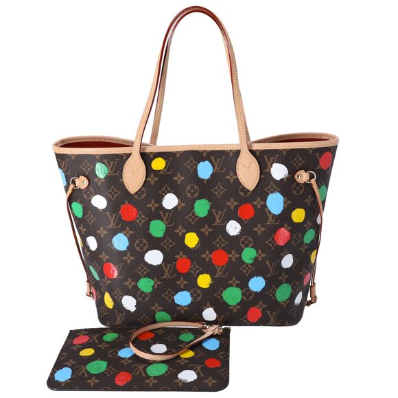 Louis Vuitton x Yayoi Kusama Neverfull MM Tote Bag Monogram Multi Polka Dots - Picture 1 of 11
